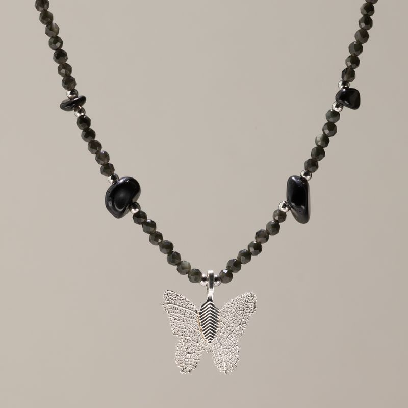 Nymphe-Geist Edelstein-Halsketten-Set – Endloser Ozean