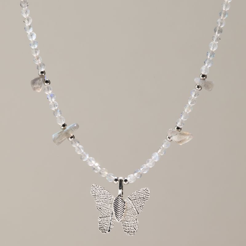 Nymphe-Geist Edelstein-Halsketten-Set – Nordlichter
