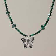 Nymphe-Geist Edelstein-Halsketten-Set - Waldgeist
