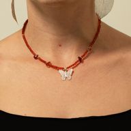 Nymphen-Geist Edelstein-Halsketten-Set – Blutmond