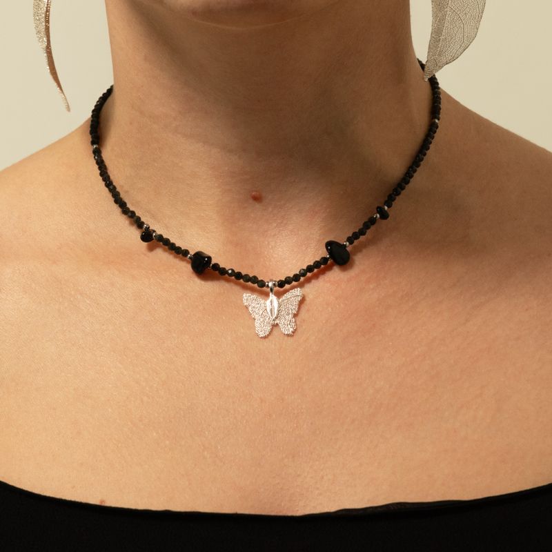 Nymphe-Geist Edelstein-Halsketten-Set – Endloser Ozean