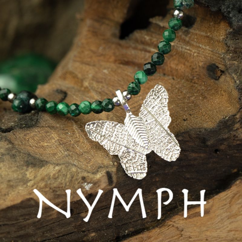 Nymphe-Geist Edelstein-Halsketten-Set - Waldgeist