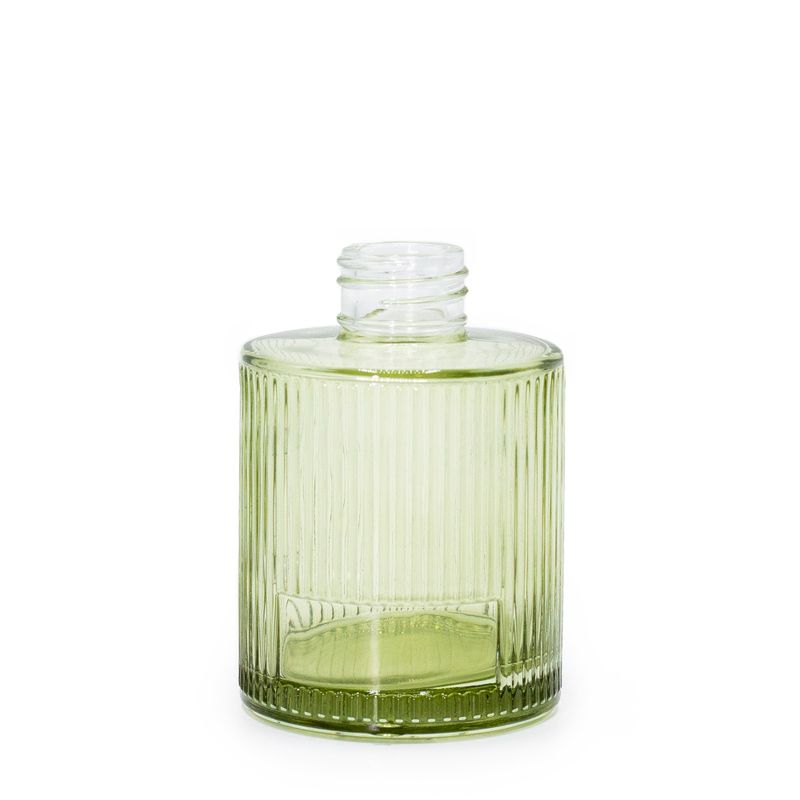 150 ml gerillte runde Duftstäbchen-Diffusorflasche (Halsdurchmesser 28 mm) - Rauchgrün