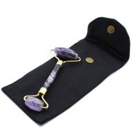 Edelstein-Gesichtsroller – Amethyst mit Beutel