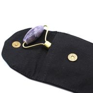 Edelstein-Gesichtsroller – Amethyst mit Beutel