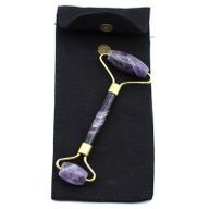 Edelstein-Gesichtsroller – Amethyst mit Beutel