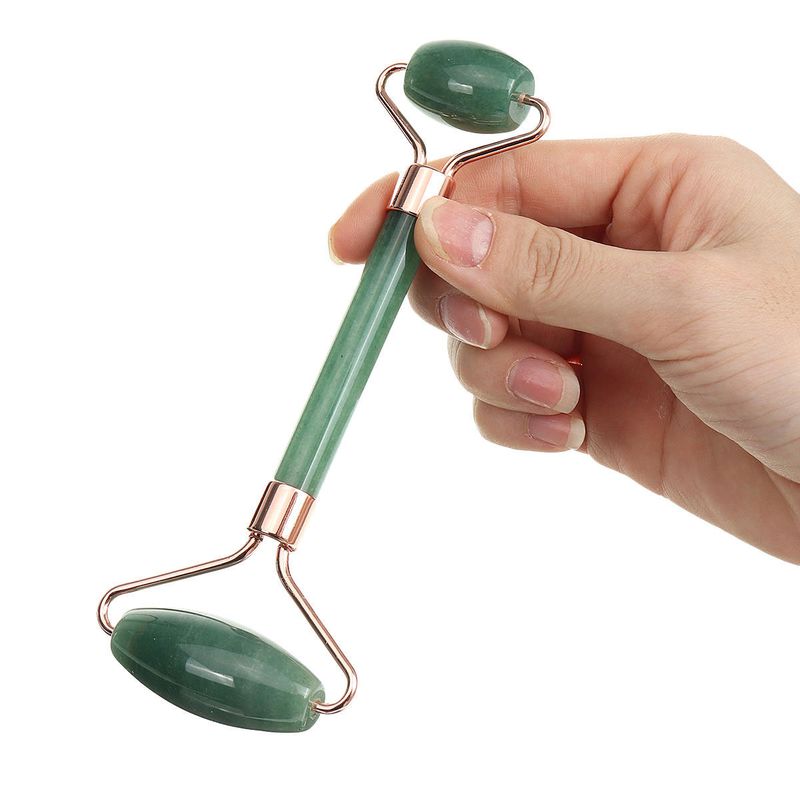 Edelstein-Gesichtsroller – Jade mit Beutel