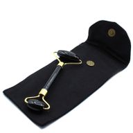 Edelstein-Gesichtsroller - Schwarzer Obsidian mit Beutel