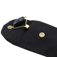 Edelstein-Gesichtsroller - Schwarzer Obsidian mit Beutel