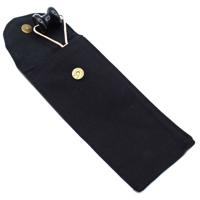 Edelstein-Gesichtsroller zur Konturierung der Kieferlinie – Schwarzer Obsidian mit Beutel