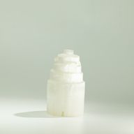 Natürliche Selenit-Turmleuchte - 15 cm