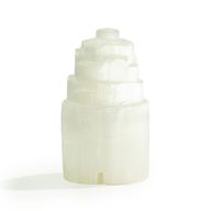 Natürliche Selenit-Turmleuchte - 15 cm