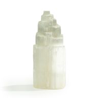 Natürliche Selenit-Turmlampe - 20 cm