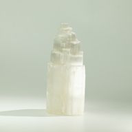 Natürliche Selenit-Turmlampe - 20 cm