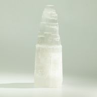 Natürliche Selenit-Turmlampe - 25 cm