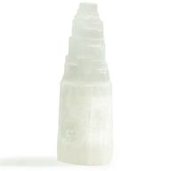 Natürliche Selenit-Turmlampe - 25 cm