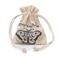 Esoterische Beutel - Schwarzer Druck auf Natur (4x 2 Designs) - 10x12cm