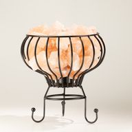 Salzarmes Felsenbrazier - rosa Himalaya-Salzstücke