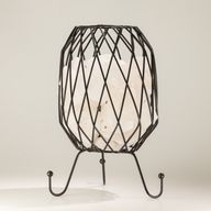 Gitter-Salzstein-Brazier - Weiße Salzstücke