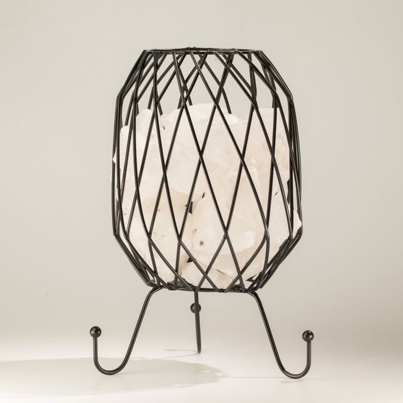 Gitter-Salzstein-Brazier - Weiße Salzstücke