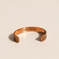 Solide Kupferarmbänder mit Affirmationen-Gravuren (verschiedene)