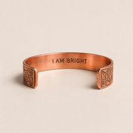 Solide Kupferarmbänder mit Affirmationen-Gravuren (verschiedene)