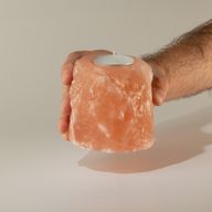 Qualitäts-Salzkerzenhalter aus natürlichem Salz 600–800 g