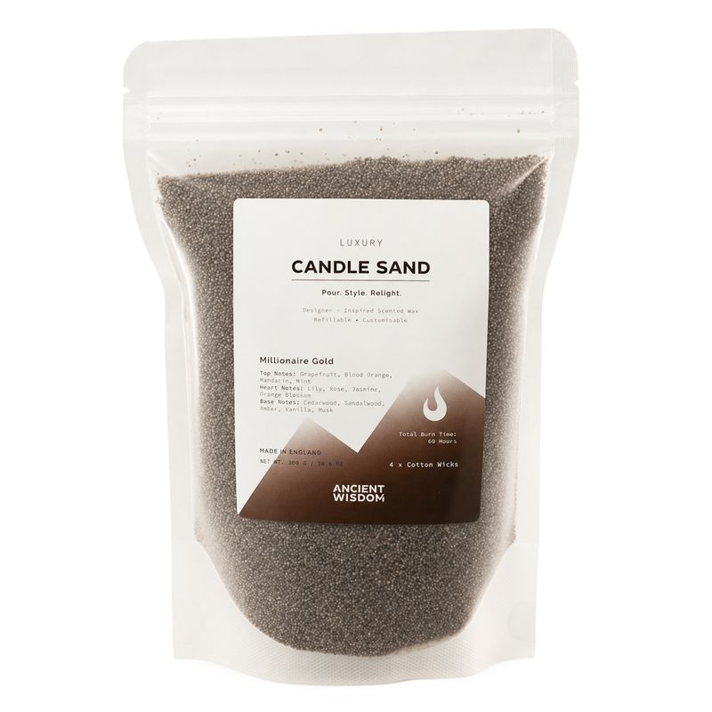 Duftkerze Sand - Schokoladenbraun - Millionaire Gold - 300 g