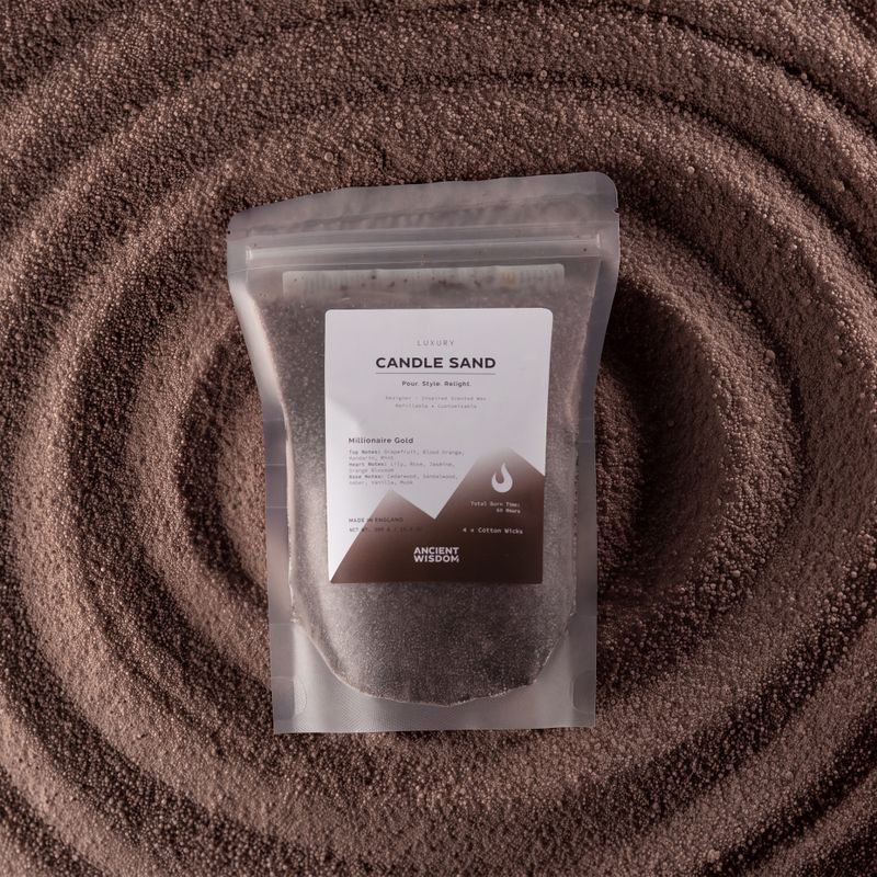 Duftkerze Sand - Schokoladenbraun - Millionaire Gold - 300 g