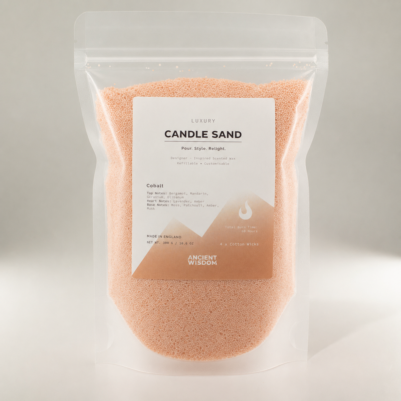 Duftkerze Sand - Taupe Orange - Kobaltblau - 300 g
