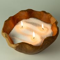 Duftkerze Sand - Taupe Orange - Kobaltblau - 300 g
