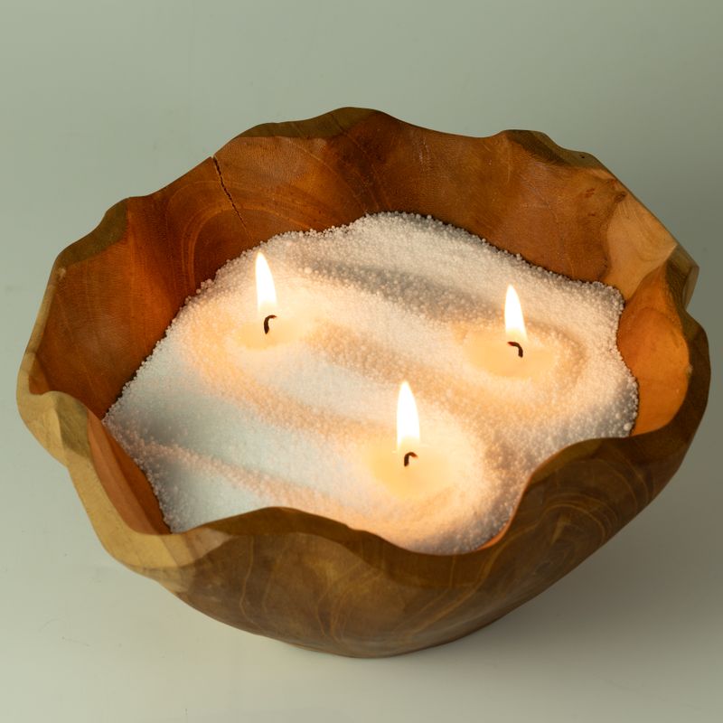 Duftkerze Sand - Taupe Orange - Kobaltblau - 300 g