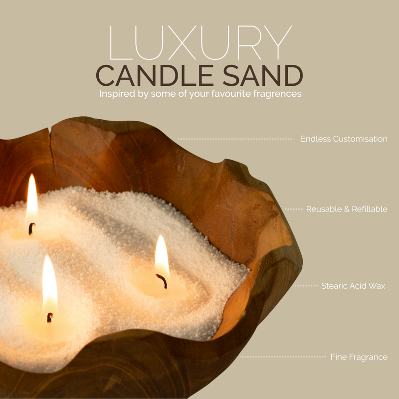 Duftkerze Sand - Taupe Orange - Kobaltblau - 300 g
