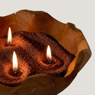Duftkerze Sand - Mocha Braun - Karmesin Kristall - 300g