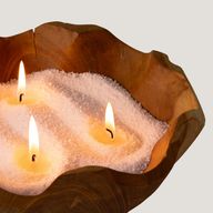 Duftkerze Sand - Taupe Orange - Kobaltblau - 300 g
