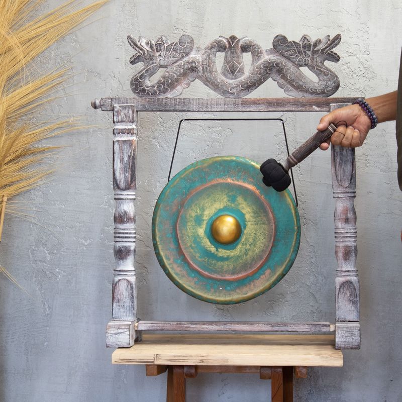 Mittlerer Gong im Stand - 35 cm - Greenwash