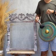 Mittlerer Gong im Stand - 35 cm - Greenwash