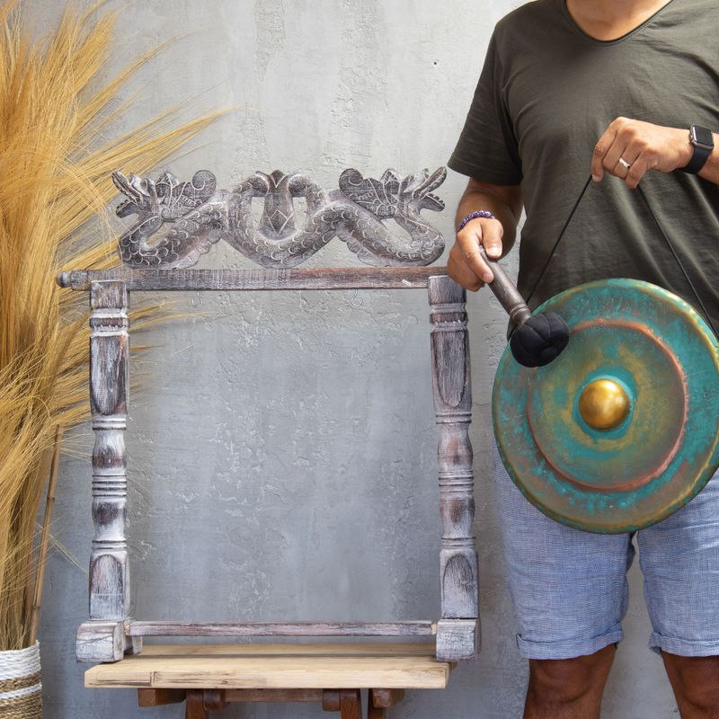 Mittlerer Gong im Stand - 35 cm - Greenwash