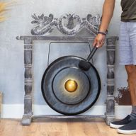 Medium Gong im Stand - 50 cm - Schwarz