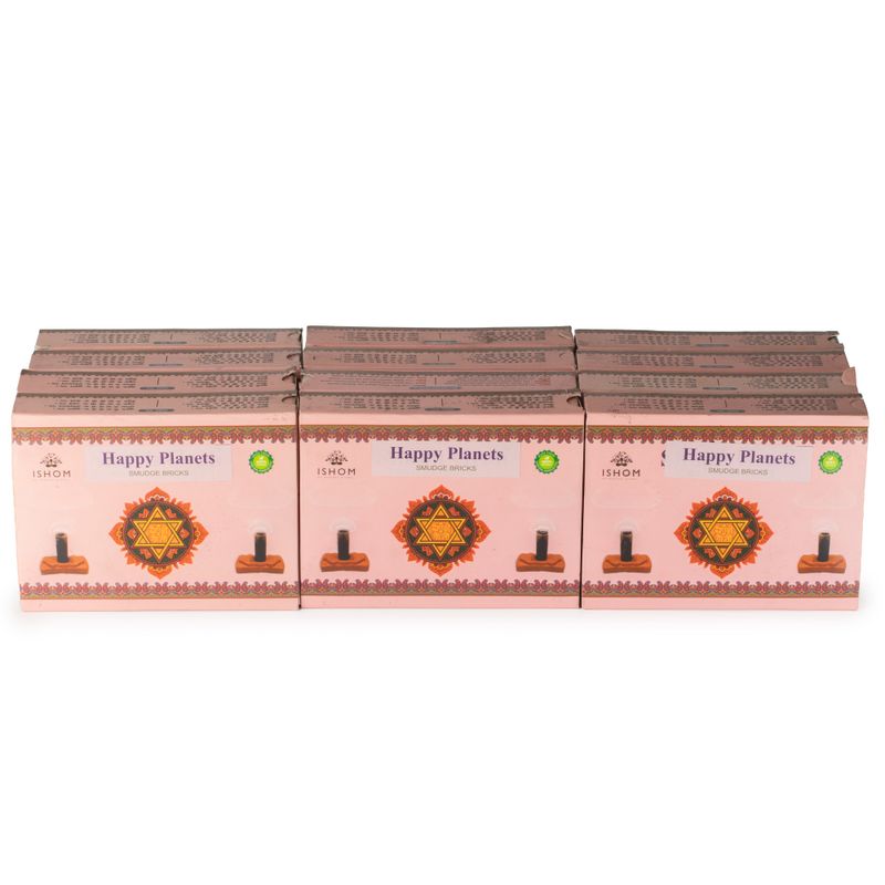 Packung mit 104 natürlichen Räuchersteinen und Brenner – Happy Planets – Ritual Bricks