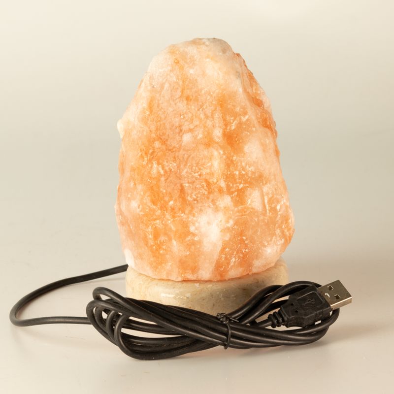 Qualitäts-USB-Natursalzlampe - 11,5 cm (mehrfarbig)