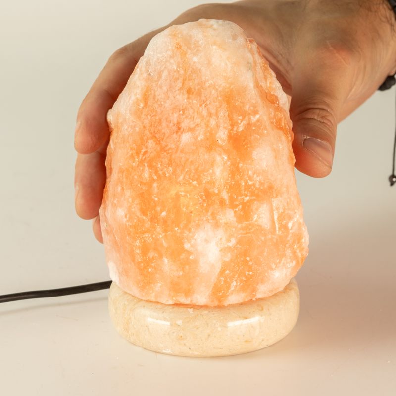 Qualitäts-USB-Natursalzlampe - 11,5 cm (mehrfarbig)