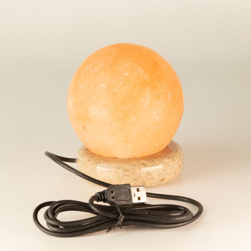 Qualitäts-USB-Kugel-Salzlampe - 8 cm (einzeln)