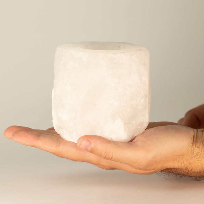 Kristallfelsen Himalaya-Salz Kerzenhalter 600-800 g