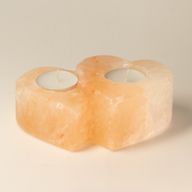 Doppeltes Herz Salzkerzenhalter 1 kg