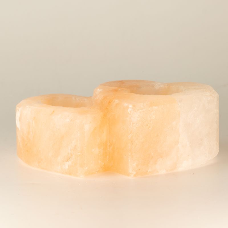 Doppeltes Herz Salzkerzenhalter 1 kg