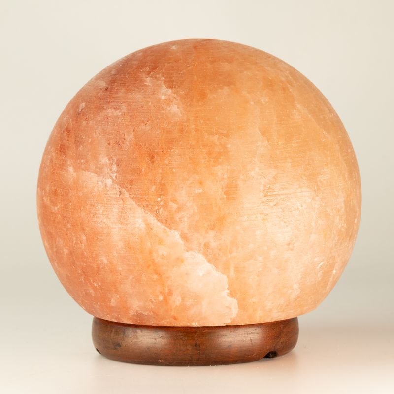 Salzlampe Kugel - Großer Holzsockel 3-4 kg