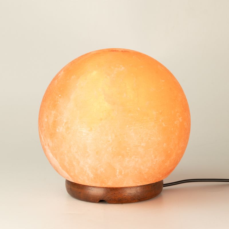 Salzlampe Kugel - Großer Holzsockel 3-4 kg