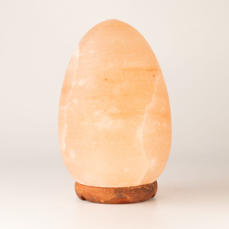 Salzlampe Ei - Holzsockel