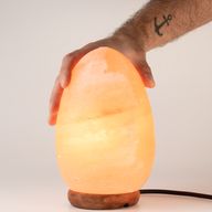 Salzlampe Ei - Holzsockel